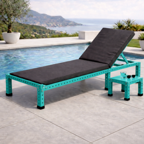 מודומוס SunLounge 192 – מיטת רביצה מודולרית ( ללא שולחן ). צבע טורקיז