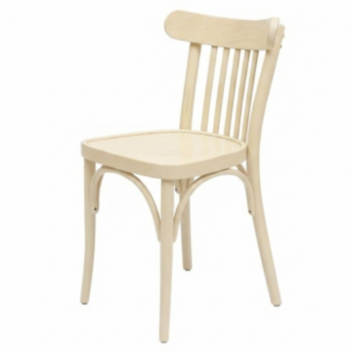 כיסא בניה – כיסא עץ בוק קלאסי בייבוא מבולגריה - צבע שמנת 