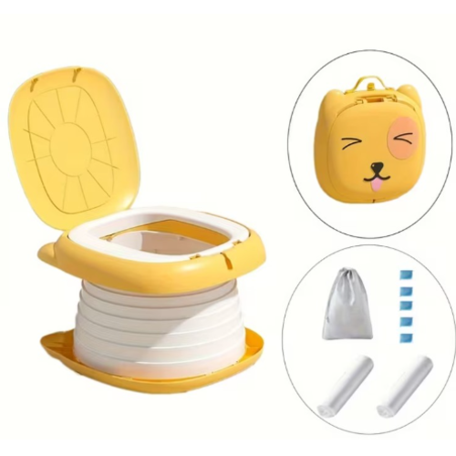 פופי-טוּ־גו – אסלת ילדים ניידת מתקפלת צהוב