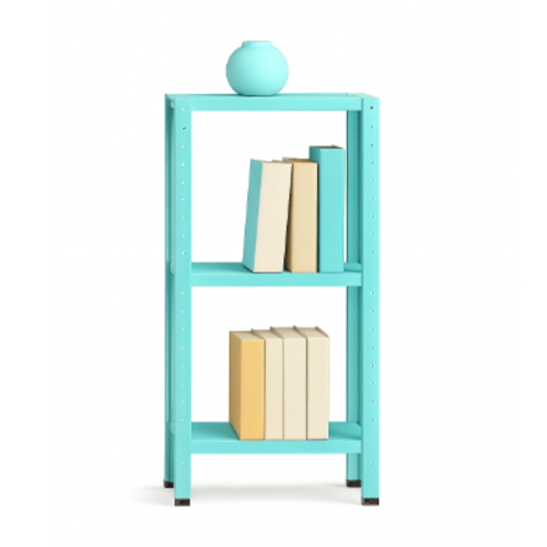ספריית מתכת מודרנית ואלגנטית דגם אורבה - צבע טורקיז 30/60/60