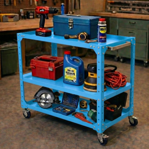 עגלת עבודה מודומוס דגם טורבו-רול 3 קומות צבע כחול