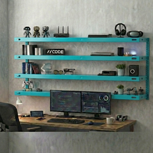 מערכת מדפי קיר מודולרית “ארטיקו 4”  25/100 ס"מ - טורקיז 