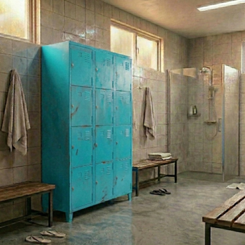 ארון לוקר 12 תאים רחבים  צבע טורקיז