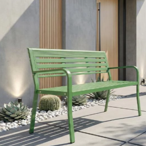 ספסל גינה "גרין אורבן" – נוחות מודרנית במראה רענן מאלומיניום