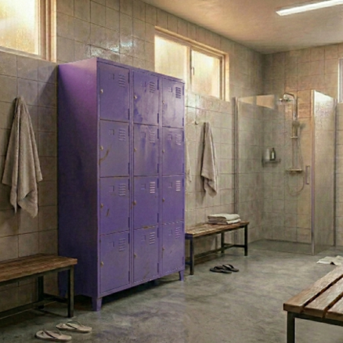 ארון לוקר 12 תאים רחבים  צבע סגול