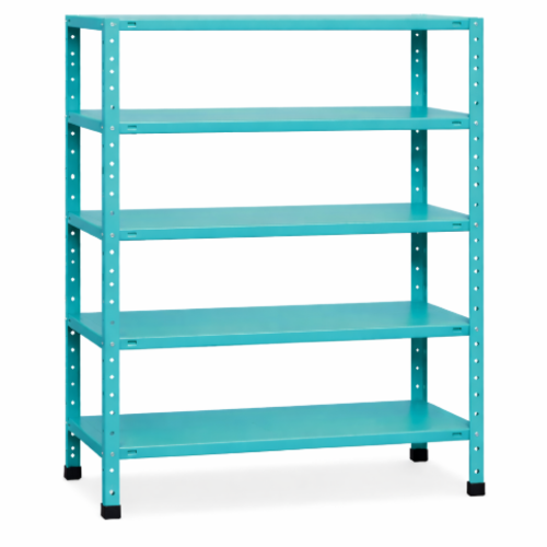 סט מדפי מתכת 5 קומות - צבע טורקיז
