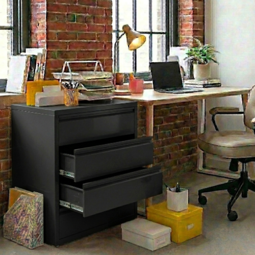 שידה 4 מגירות - צבע שחור