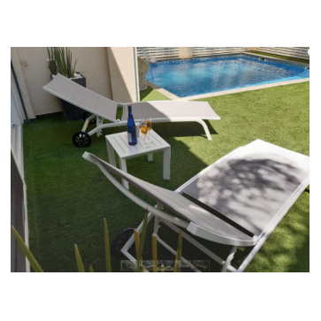 מיטת שיזוף 6376 דגם מילנו - צבע לבן