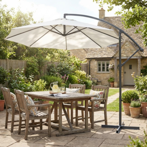 שמשיית צד יוקרתית דגם "לגונה בלאנש" 3 מטר לבן