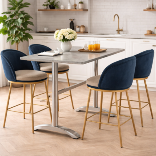 שולחן אירוח “וודסטייל אלגנט” צבע דמוי בטון