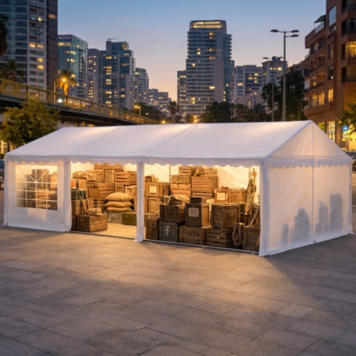 אוהל ארועים ויסטרו 5X12 PVC