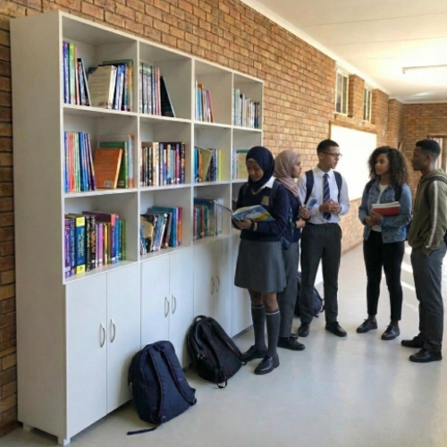 ספריית קיר מודולרית אברהםXL לבן