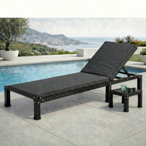 מודומוס SunLounge 192 – מיטת רביצה מודולרית ( ללא שולחן ). צבע שחור