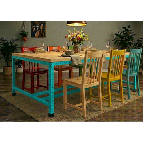שולחן אוכל “גרין-סדנה  240/120 ” ( לא כולל כיסאות )צבע טורקיז 