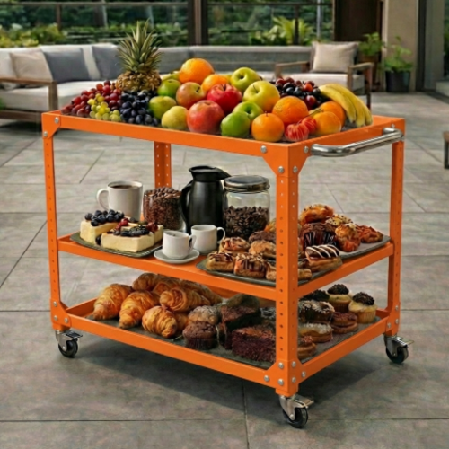 עגלה מודולרית דגם רולינג שף צבע כתום