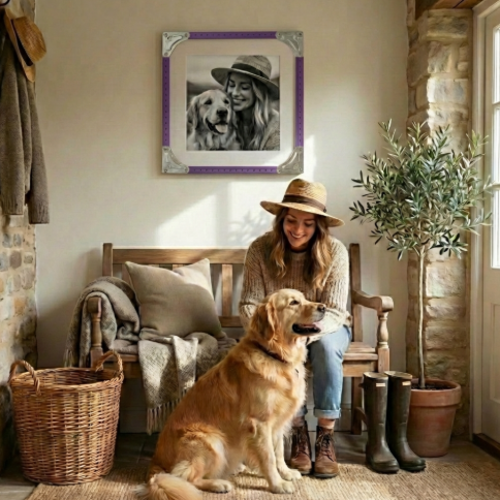 מודומוס פריים ארט – מסגרת תמונה מעוצבת בהתאמה אישית עד 100×100 ס"מ  צבע סגול