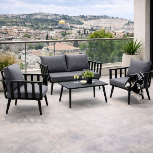 סט גינה קוסטה שחור -