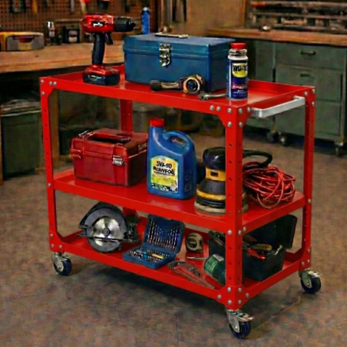 עגלת עבודה מודומוס דגם טורבו-רול 3 קומות צבע אדום