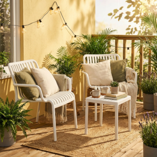 פינת קפה דגם שיטה לבן