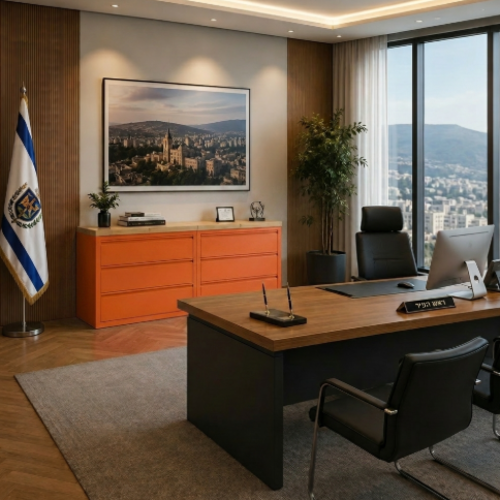 קומודת עבודה מודולארית “אורבן פיין” כתום 