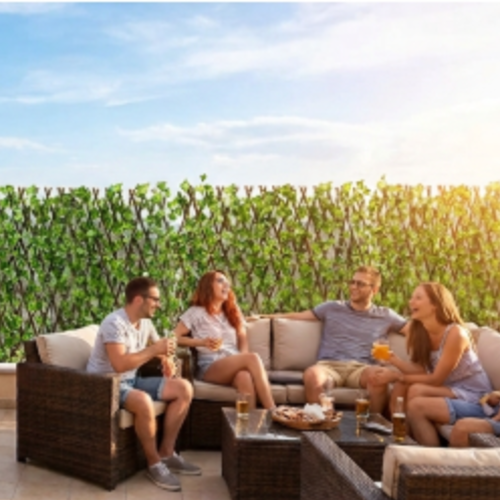 גדר עלים דקורטיבית מתכווננת "LeafFlex Bamboo"