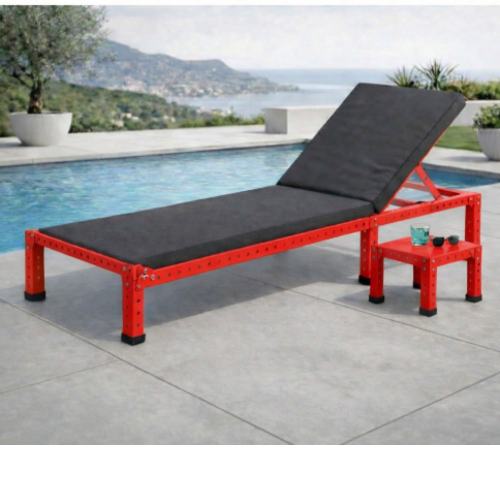 מודומוס SunLounge 192 – מיטת רביצה מודולרית ( ללא שולחן ). צבע אדום