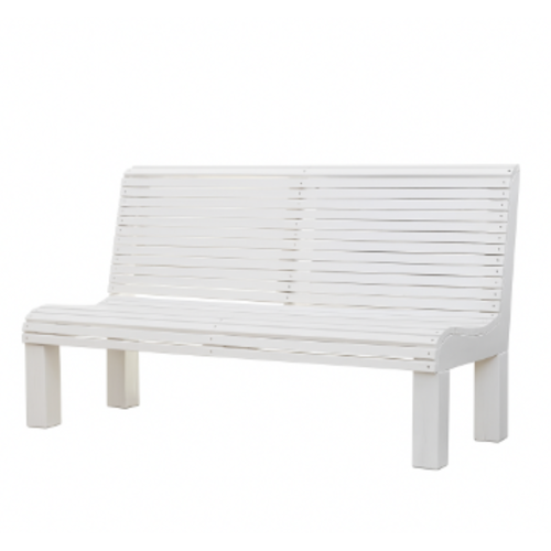 ספסל "ונילה" – ספסל עץ בעיצוב מעודן ומודרני צבע לבן