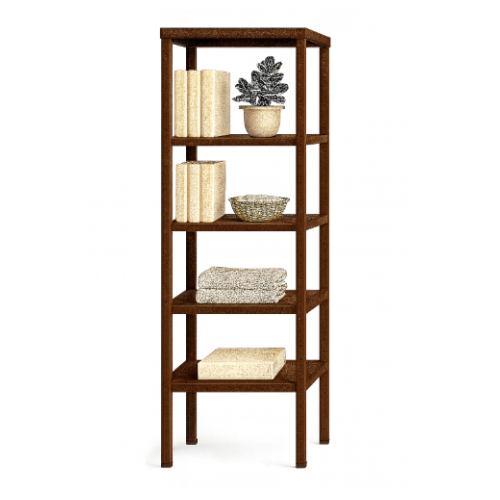 מדפי רוזה פלוס הם יחידת אחסון מתכתית יציבה ומדויקת צבע חום - 30/60/100