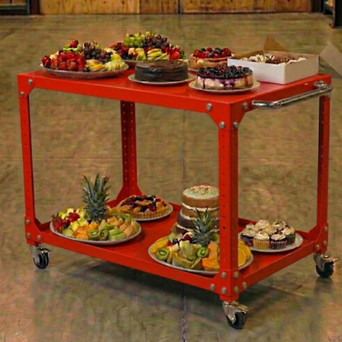 עגלת שירות מודולרית דגם “אורבן-רול מודומוס” צבע אדום