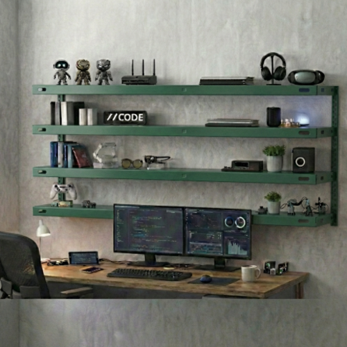 מערכת מדפי קיר מודולרית “ארטיקו 4” 25/100 ס"מ - צבע ירוק 