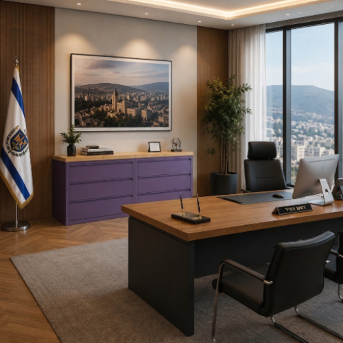 קומודת עבודה מודולארית “אורבן פיין” אפור