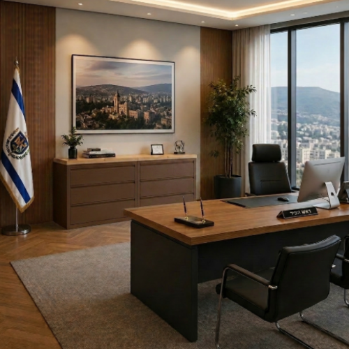 קומודת עבודה מודולארית “אורבן פיין” חום