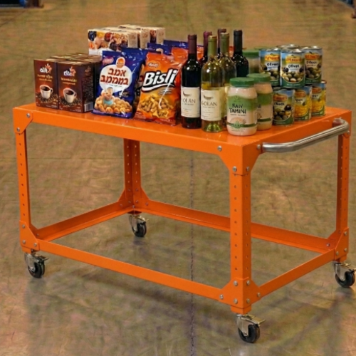 עגלת שירות מודולרית דגם “אורבן-רול” מבית מודומוס צבע כתום