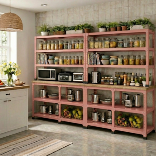 ספריית מטבח מודולרית מודומוס "ספייס-שף 240" צבע ורוד