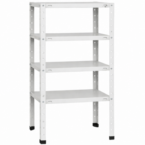 מדף מתכת מודולרי ואסתטי בעיצוב נקי ו דגם פלקסו - צבע לבן 30/60/80