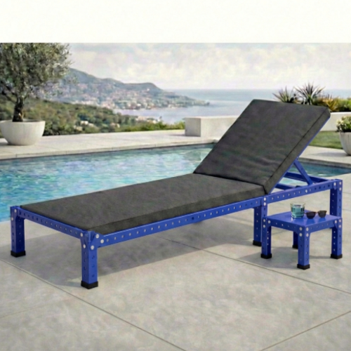 מודומוס SunLounge 192 – מיטת רביצה מודולרית ( ללא שולחן ). צבע כחול