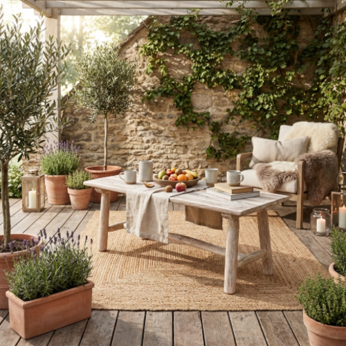 ספסל בנוי רוחב 120 ס"מ בעבודת יד עץ טיק צבע מוברש