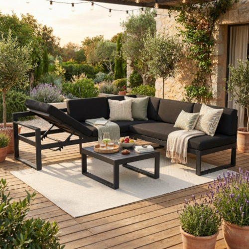 פינת גן אלומיניום אלפרדו צבע שמפניה