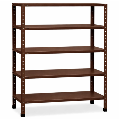 סט מדפי מתכת 5 קומות - 30/120/150 צבע חום