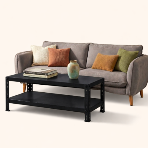 שולחן סלון מתכת דגם “אורבן-ליין 120” צבע שחור