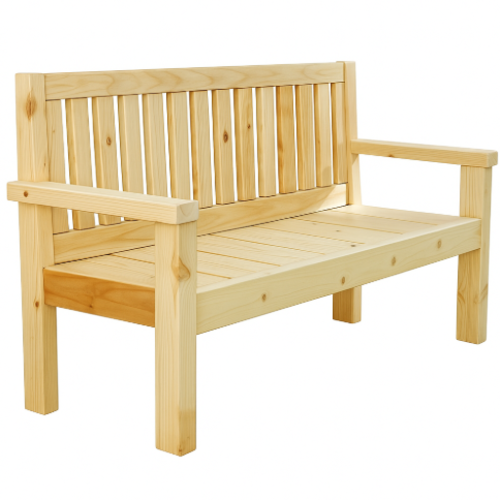 ספסל הרמוניה – ספסל ישיבה מעוצב המשדר שלווה צבע אלון