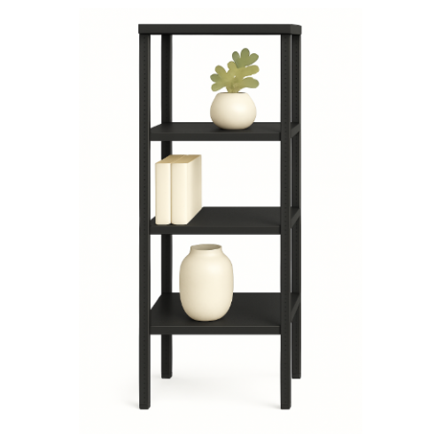 מדף מתכת מודולרי ואסתטי בעיצוב נקי ו דגם פלקסו - צבע שחור 30/60/80