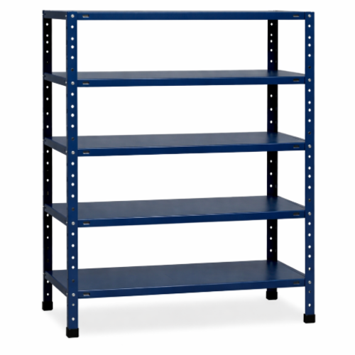 סט מדפי מתכת 5 קומות - צבע כחול