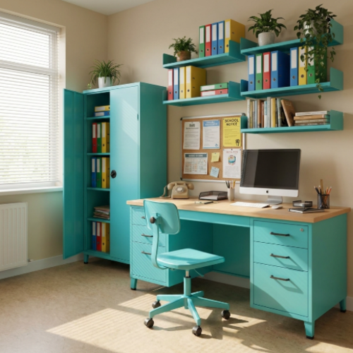 ארון מתכת 2 דלתות צבע טורקיז