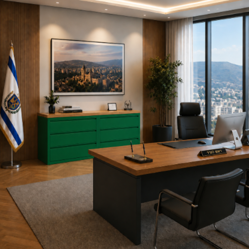 קומודת עבודה מודולארית “אורבן פיין” ירוק