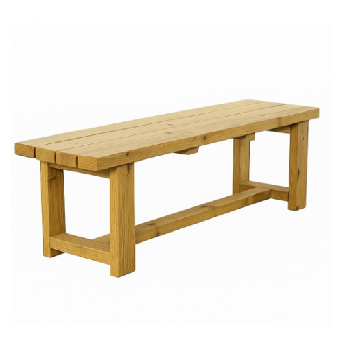 ספסל עץ קלאסיקו צבע אלון