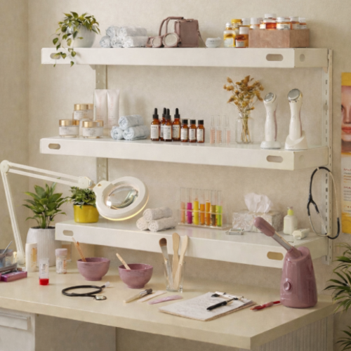 סט 3 מדפים 25/70 ס"מ - מודומוס PureLine 70 - צבע קרם