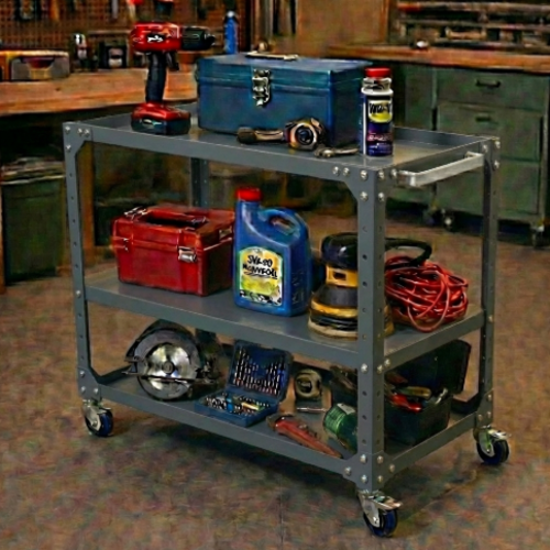 עגלת עבודה מודומוס דגם טורבו-רול 3 קומות צבע אפור