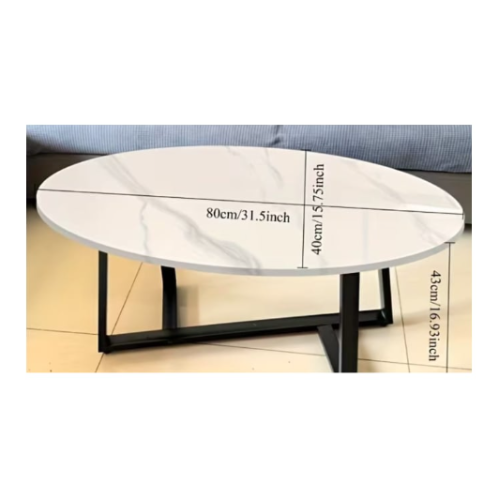 שולחן סלוני “גרנייטו” צבע שייש לבן