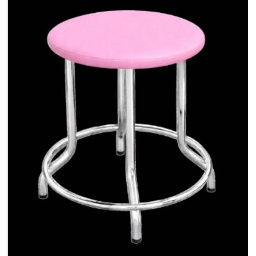 כסא דגם גמד מרופד צבע ורוד